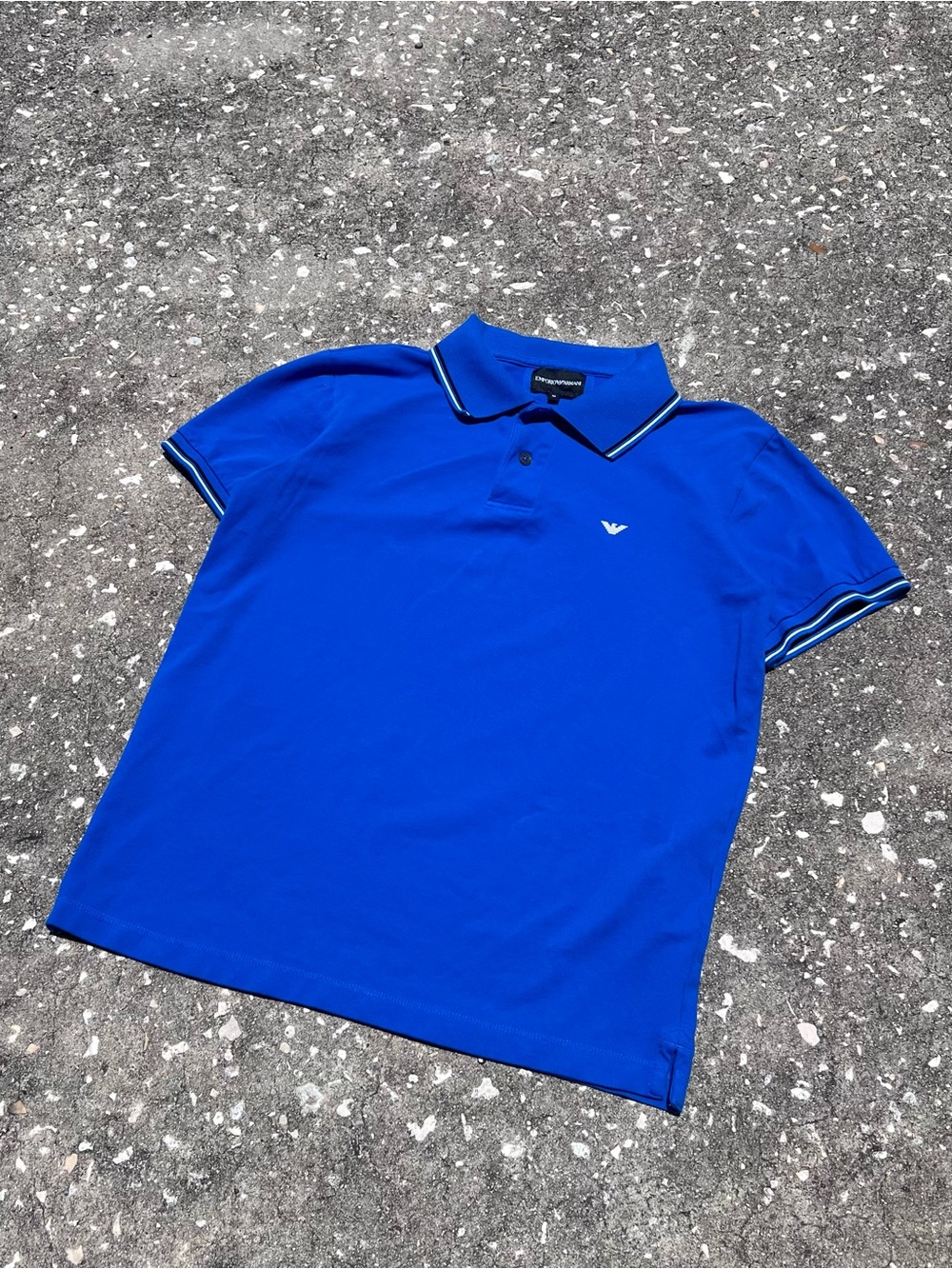 Emporio Armani Royal Blue essential Polo with Contrast Trim